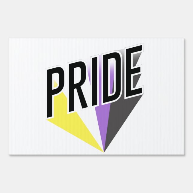 Nonbinary Pride Burst Sign (Front)