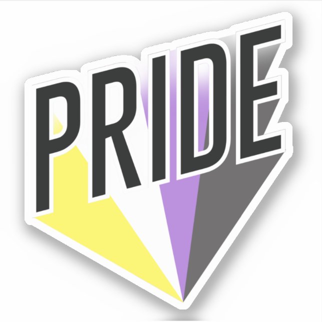 Nonbinary Pride Burst Sticker (Front)