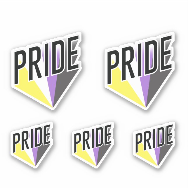 Nonbinary Pride Burst Sticker (Front)