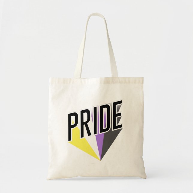 Nonbinary Pride Burst Tote Bag (Front)