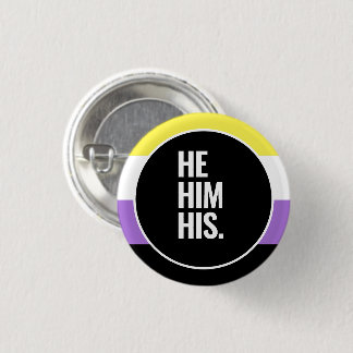 Nonbinary Pride Button