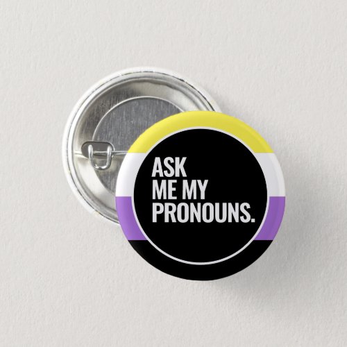 Nonbinary Pride Button