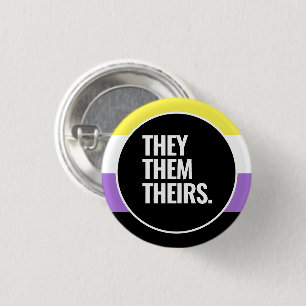 Nonbinary Pride Button