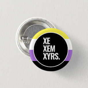 Nonbinary Pride Button