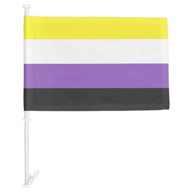 Nonbinary Pride Car Flag (Front)