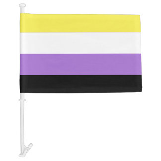 Nonbinary Pride Car Flag