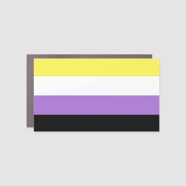 Nonbinary Pride Car Magnet (Front)