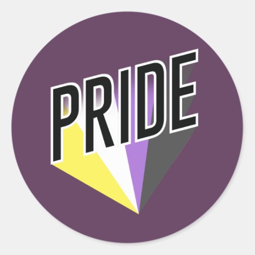 Nonbinary Pride  Classic Round Sticker