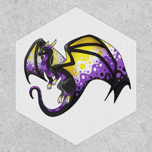 Nonbinary Pride Dragon Patch