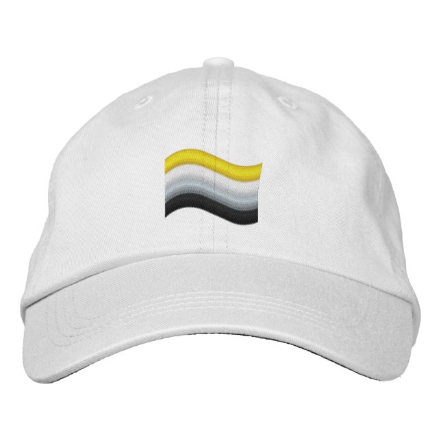 Nonbinary Pride Embroidered Baseball Cap (Front)