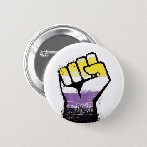 Nonbinary Pride Fist Button
