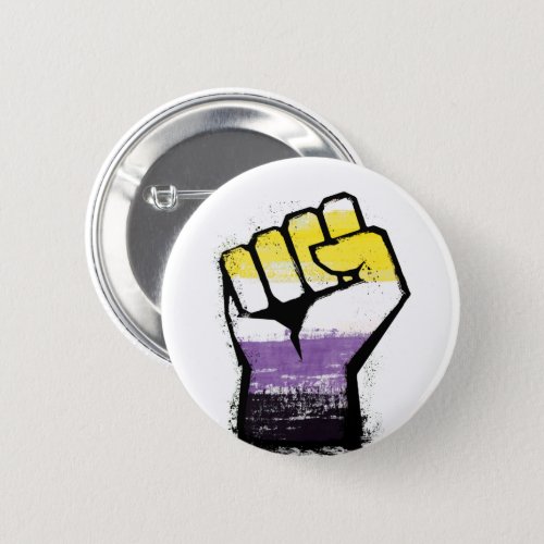 Nonbinary Pride Fist Button