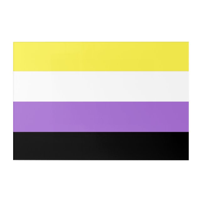 Nonbinary Pride Flag Acrylic Print (Front)