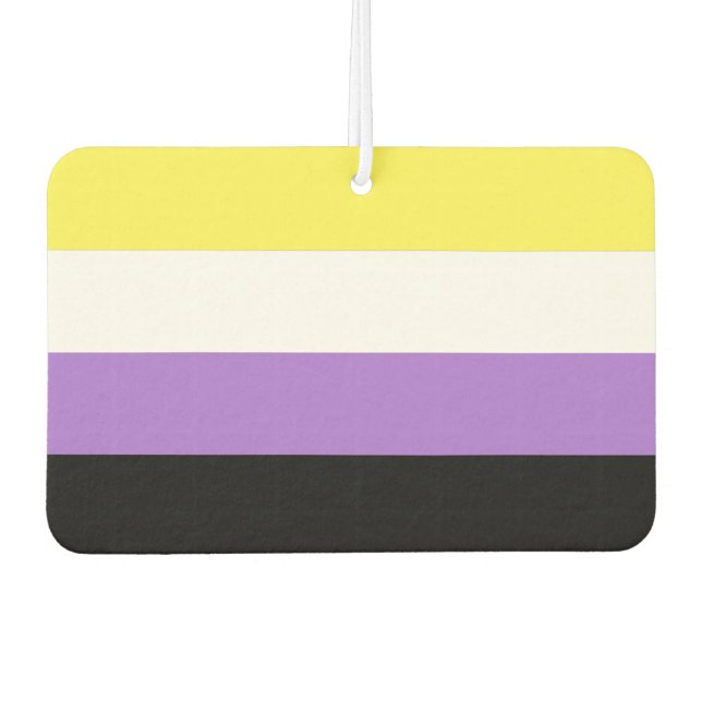 Nonbinary Pride Flag Air Freshener (Front)