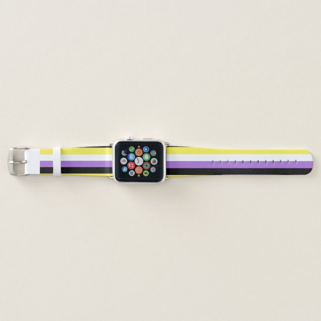 Nonbinary Pride Flag Apple Watch Band (Front)