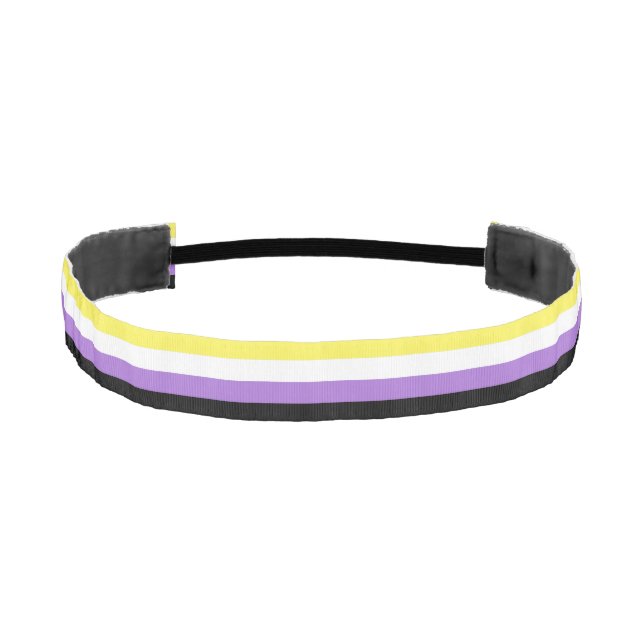 Nonbinary Pride Flag Athletic Headband (Front)