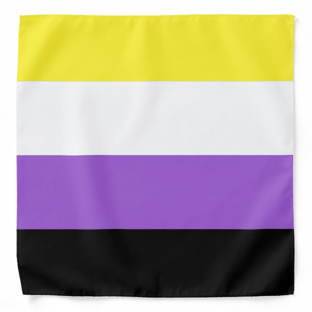 Nonbinary Pride Flag Bandana (Front)