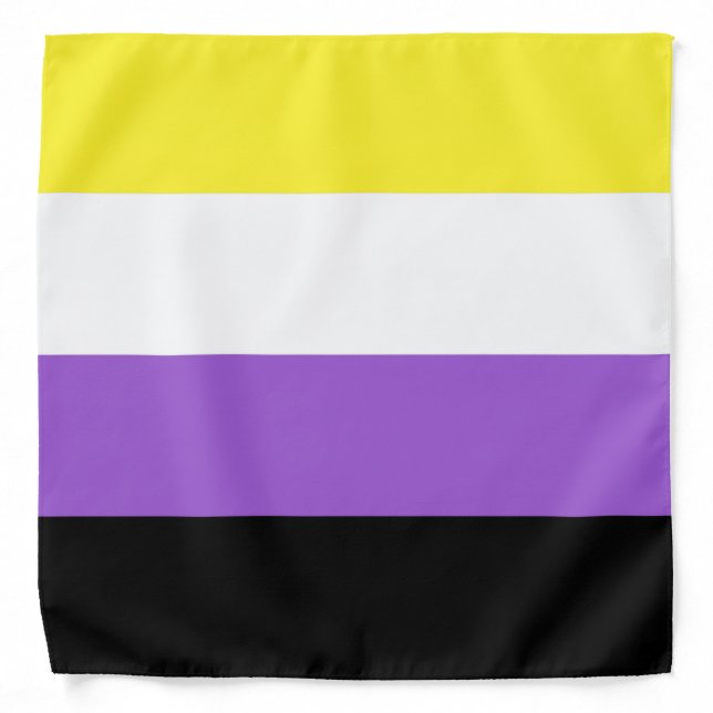 Nonbinary Pride Flag Bandana (Front)