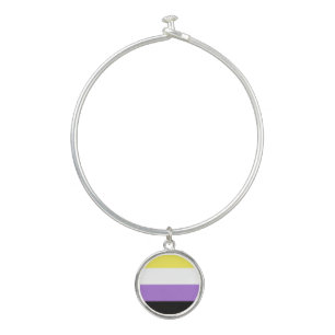 Nonbinary Pride Flag Bangle Bracelet