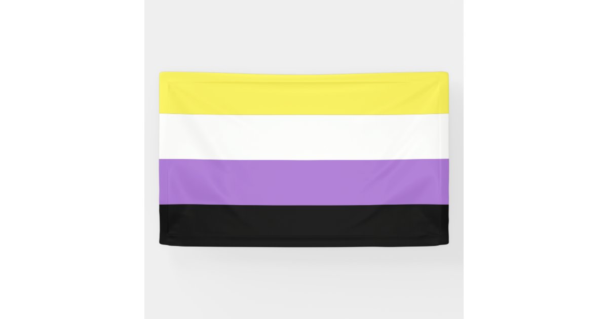 Nonbinary Pride Flag Banner | Zazzle