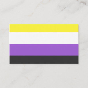 Nonbinary Pride Flag Business Card
