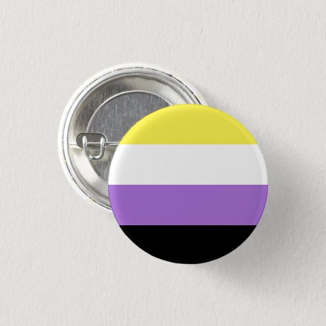 Nonbinary Pride Flag Button (Front & Back)