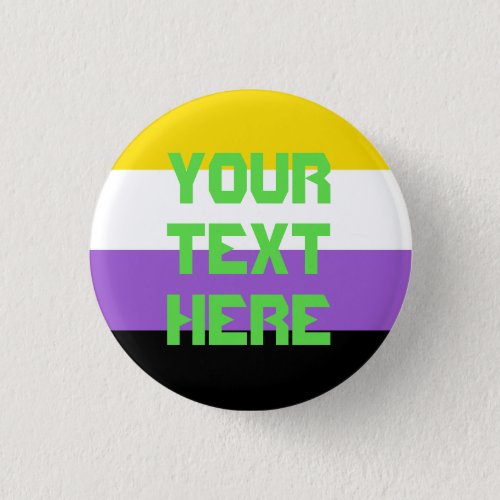 Nonbinary pride flag button