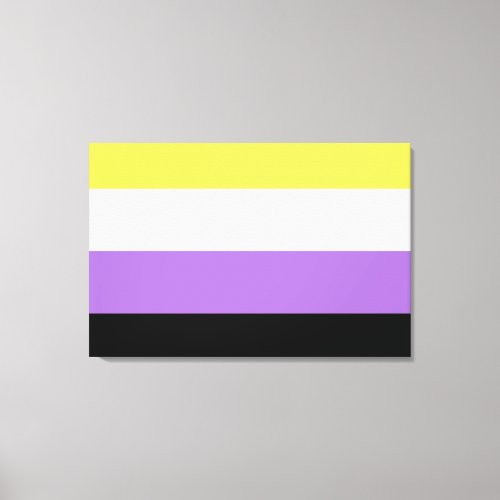 Nonbinary Pride Flag Canvas Print