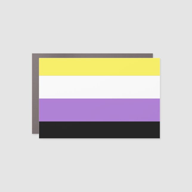 Nonbinary Pride Flag Car Magnet (Front)