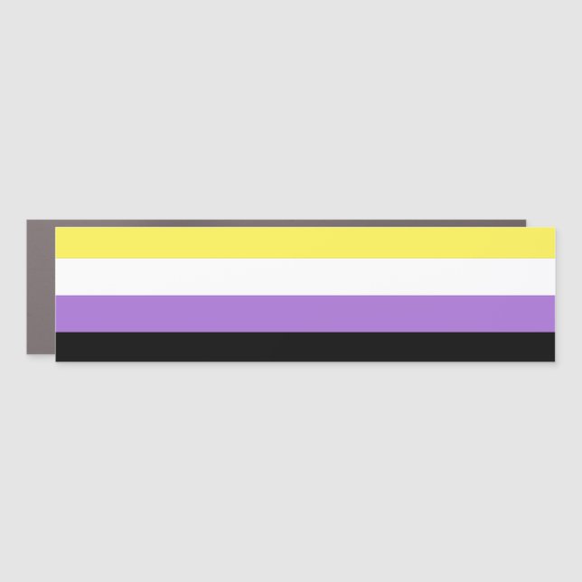 Nonbinary Pride Flag Car Magnet (Front)