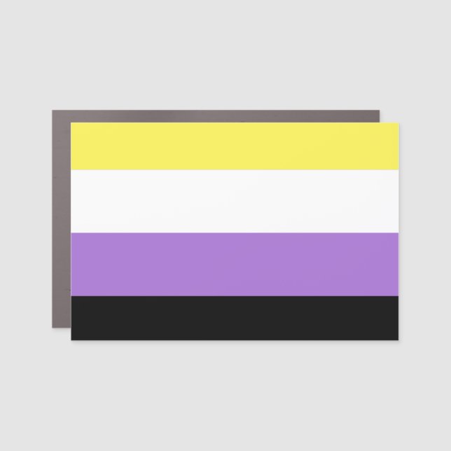 Nonbinary Pride Flag Car Magnet (Front)