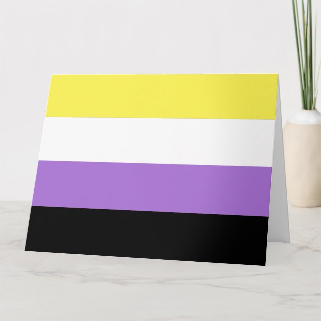 Nonbinary Pride Flag Card (Front)