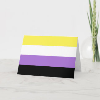 Nonbinary Pride Flag Card