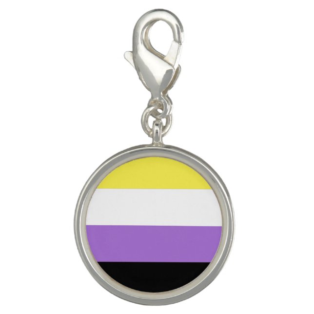 Nonbinary Pride Flag Charm (Front)