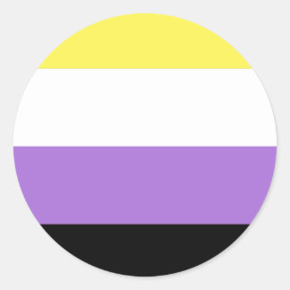 Nonbinary Pride Flag Classic Round Sticker