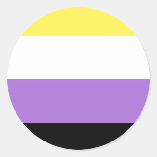 Nonbinary Pride Flag Classic Round Sticker