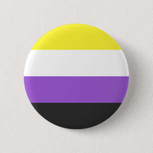 Nonbinary Pride Flag Classic Round Sticker Button