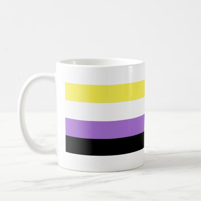 Nonbinary Pride Flag Coffee Mug (Left)