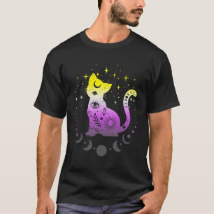 Nonbinary Pride Flag Colors Non-Binary Astronomy C T-Shirt