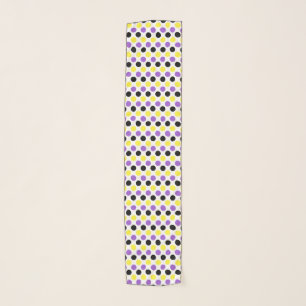 Nonbinary Pride Flag Colors Polkadots Scarf