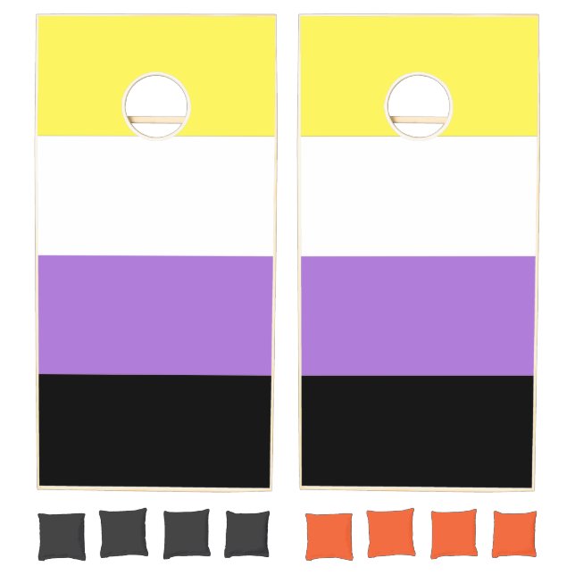 Nonbinary Pride Flag Cornhole Set (Set)