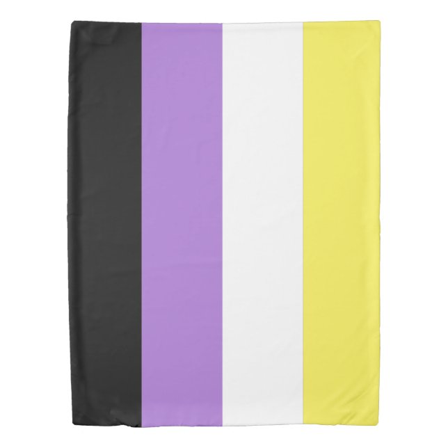 Nonbinary Pride Flag Duvet Cover (Front)