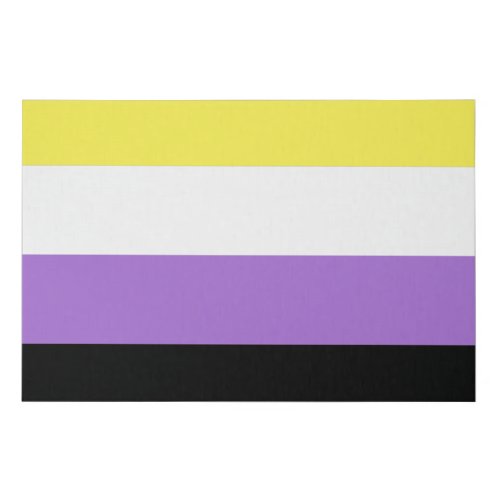 Nonbinary Pride Flag Faux Canvas Print