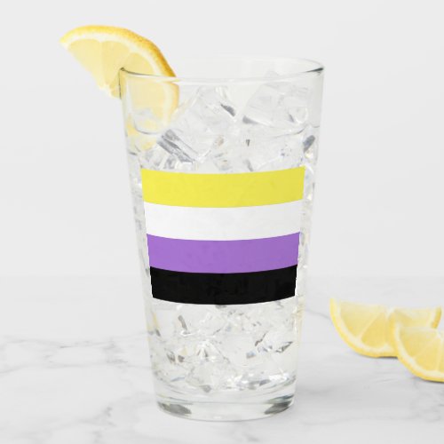 Nonbinary Pride Flag Glass