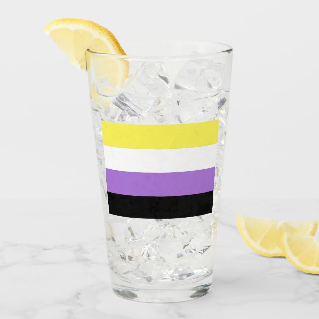 Nonbinary Pride Flag Glass (Front Ice)