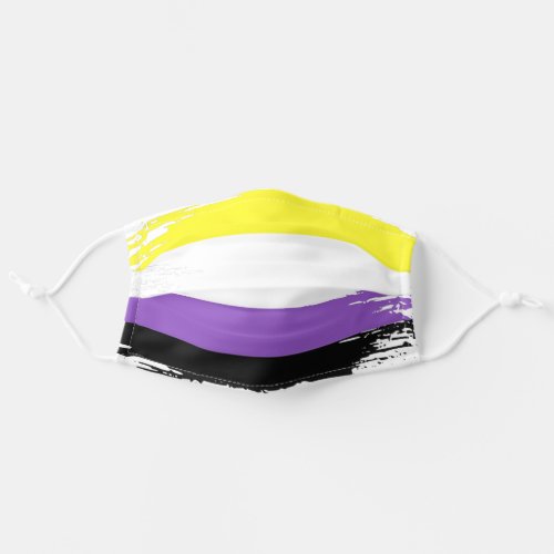 Nonbinary Pride Flag Horizontal Stripes Striped Adult Cloth Face Mask