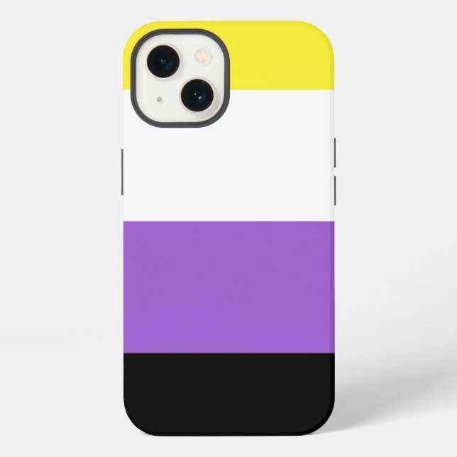 Nonbinary Pride Flag Iphone Case (Back)