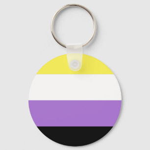 Nonbinary Pride Flag Keychain