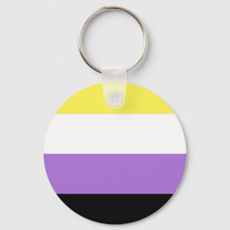 Nonbinary Pride Flag Keychain