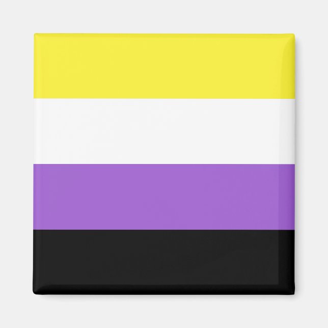 Nonbinary Pride Flag Magnet (Front)